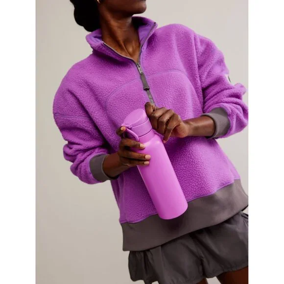 🎉LAST CHANCE🎉 FP MOVEMENT Hit The Slopes Quarter Zip Pullover / Red Violet - Picture 1 of 7